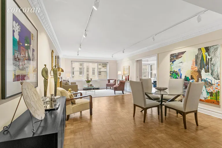 New York City Real Estate | View 1025 Fifth Avenue, 8BS | Expansive Living Room  | View 2