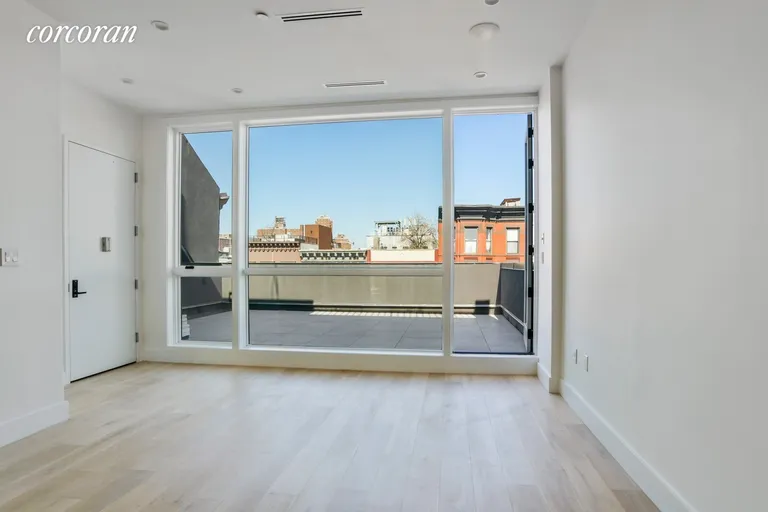 New York City Real Estate | View 134 Quincy Street, 4 | spacious living room with private terrace | View 3