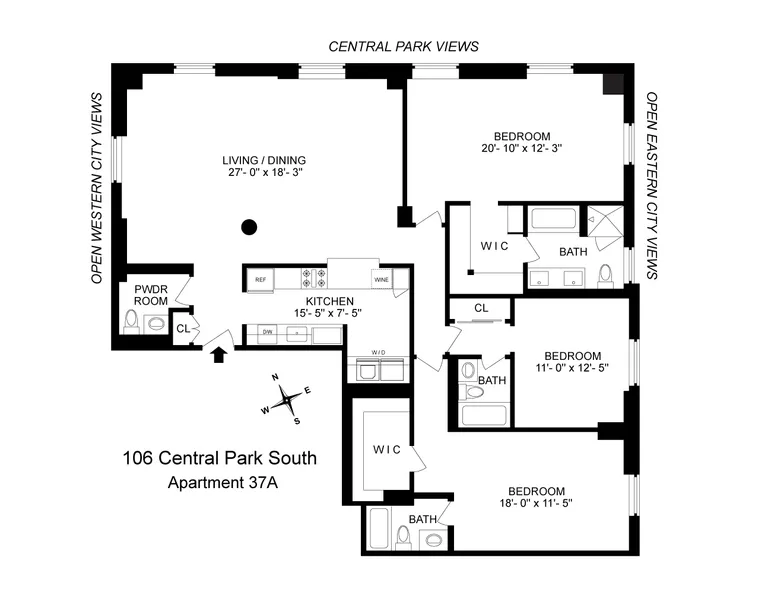 106 Central Park South, 37A | floorplan | View 7