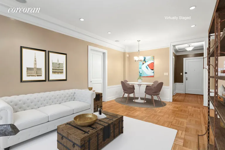 New York City Real Estate | View 146 East 49th Street, 3A | Virtually Staged Living/Dining Room | View 4