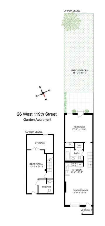 26 West 119th Street, GARDEN | floorplan | View 6