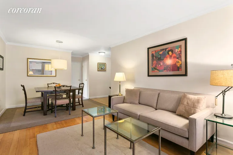 New York City Real Estate | View 301 East 79th Street, 7B | Living Room & Spacious Dining Area  | View 6