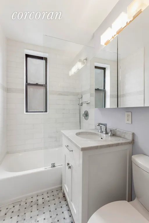 New York City Real Estate | View 30 East 9th Street, 3K | Stylish Windowed Bathroom! | View 7