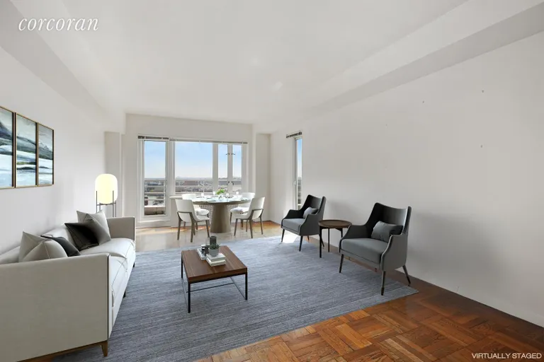 New York City Real Estate | View 1 Gracie Terrace, 16B | Living Room | View 2