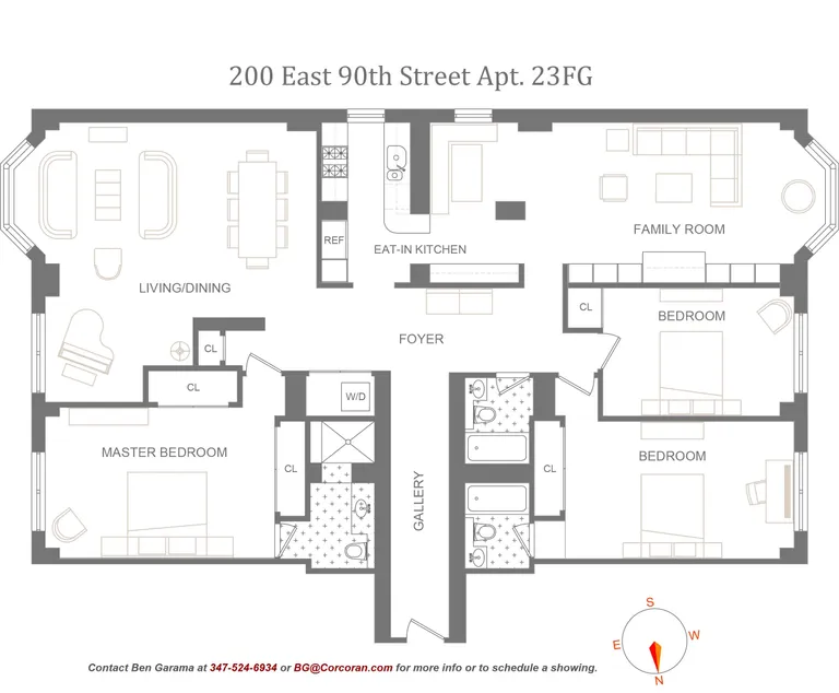 200 East 90th Street, 23FG | floorplan | View 7