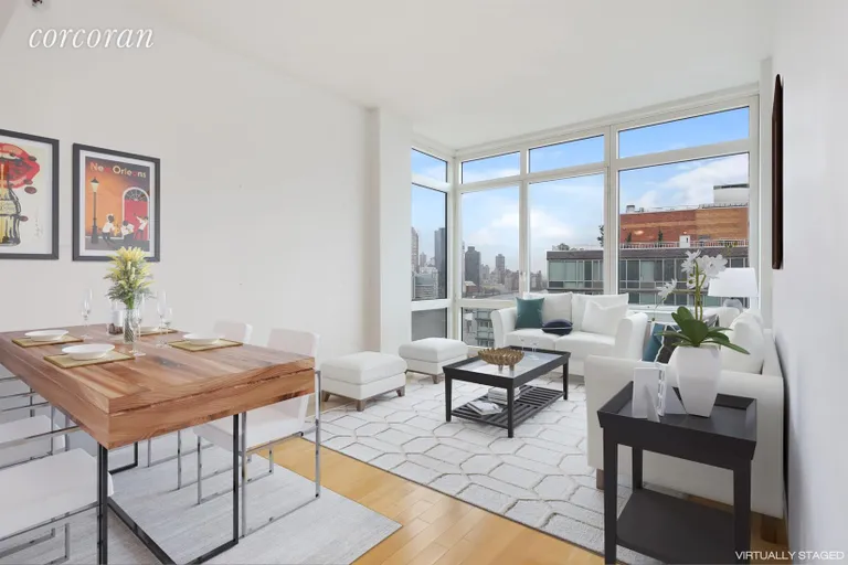 New York City Real Estate | View 415 Main Street, PH2H | Living Room | View 2