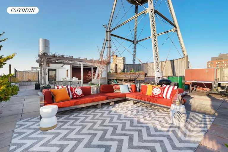 New York City Real Estate | View 535 Dean Street, 908 | Rooftop Deck with Brooklyn Water Tower | View 9