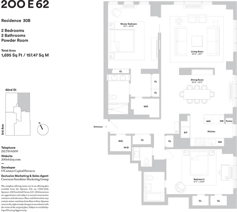 200 East 62Nd Street, 30B | floorplan | View 6