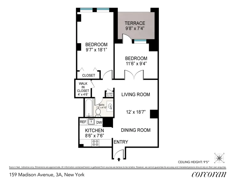 159 Madison Avenue, 3A | floorplan | View 7