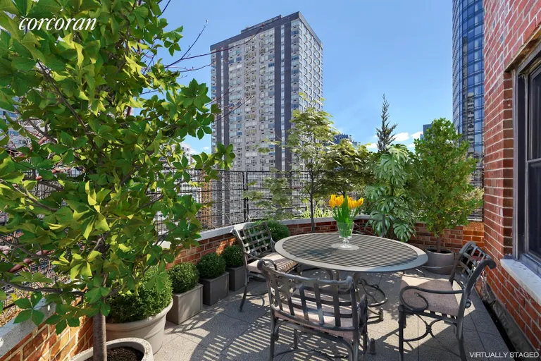 New York City Real Estate | View 220 East 67th Street, PHCD | Terrace - Accessed from the Dining Room | View 6