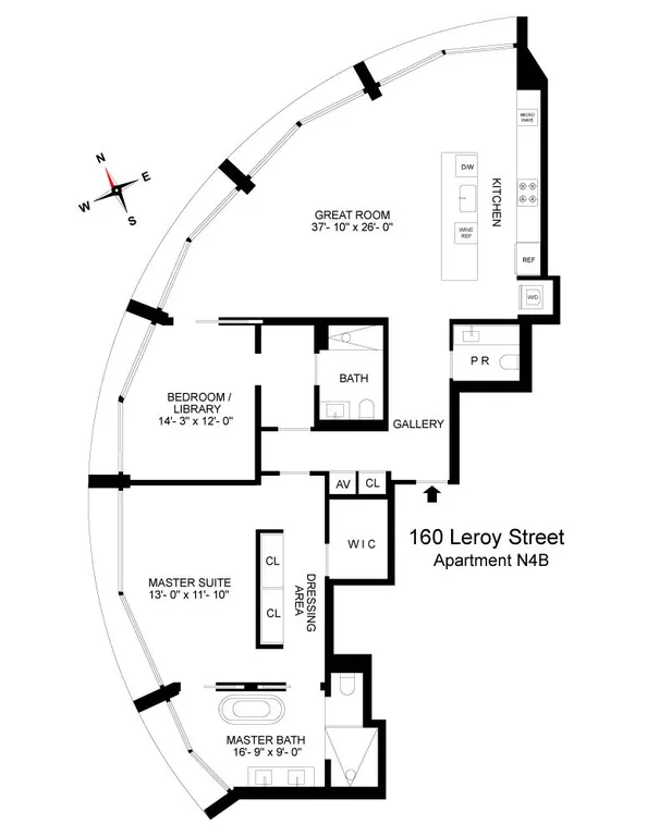160 Leroy Street, NORTH4B | floorplan | View 7