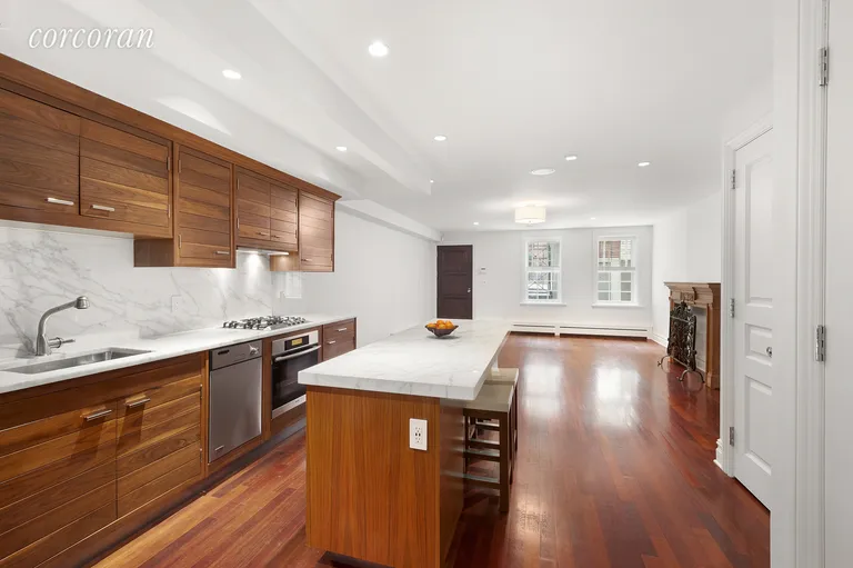 New York City Real Estate | View 245 West 71st Street, 1 | Marble Chef's Kitchen | View 2