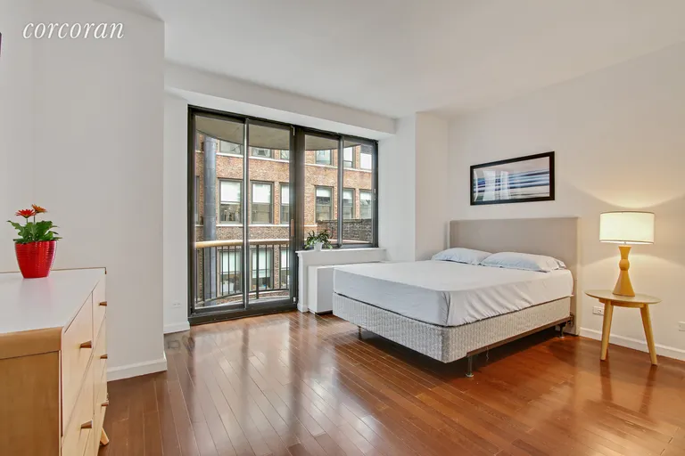 New York City Real Estate | View 45 East 25th Street, 23D | Large bedroom with great closets and a balcony! | View 4