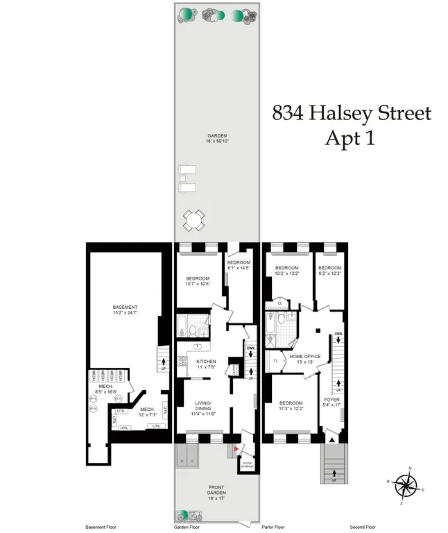 834 Halsey Street, 1 | floorplan | View 8