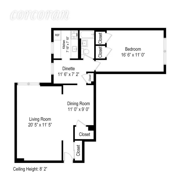 New York City Real Estate | View 488 Ocean Parkway, 6C | Current floor plan | View 7
