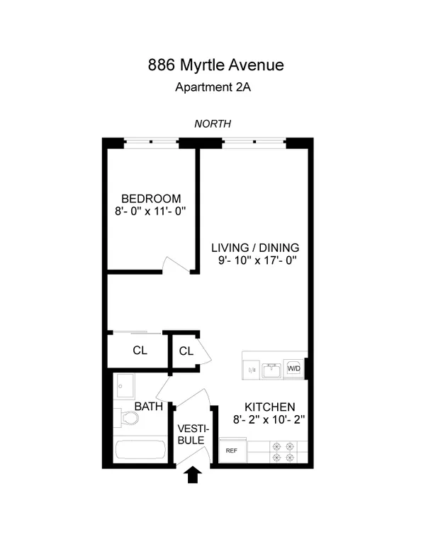 886 Myrtle Avenue, 2A | floorplan | View 7