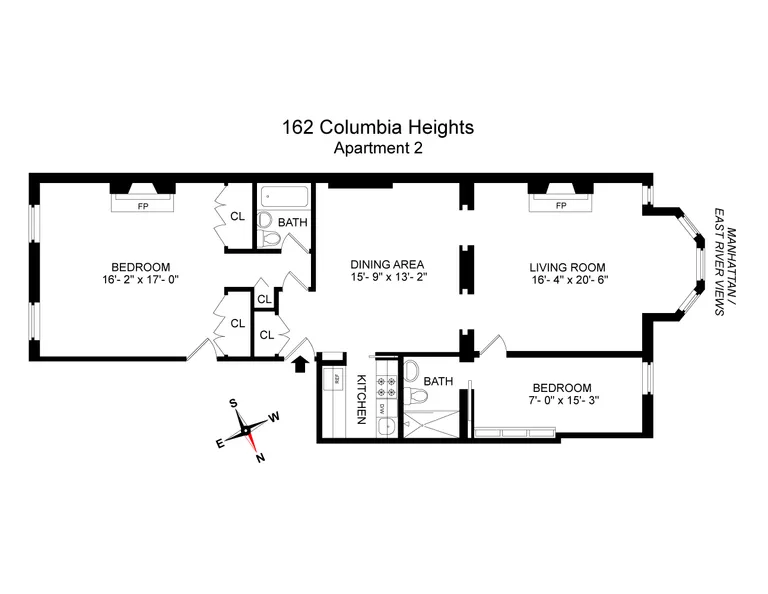 162 Columbia Heights, 2 | floorplan | View 7