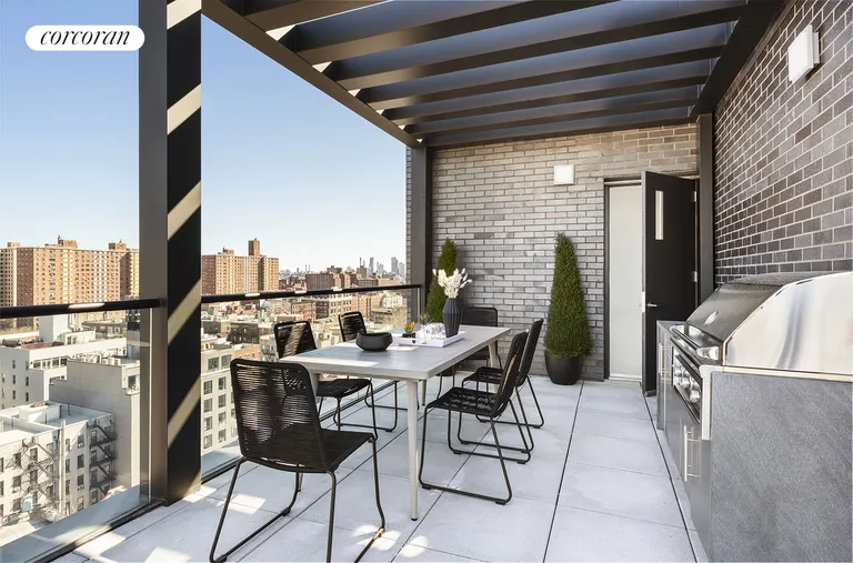 New York City Real Estate | View 287 East Houston Street, PHB | 479sf roof terrace  with outdoor kitchen | View 5