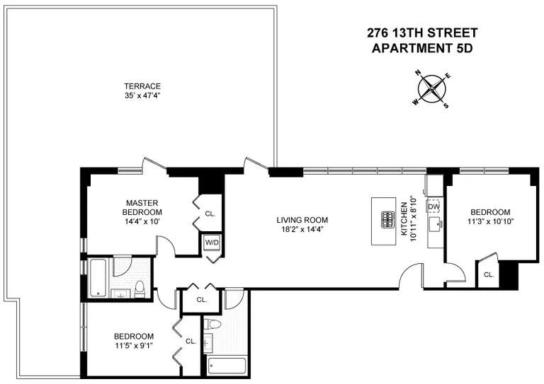 276 13th Street, 5D | floorplan | View 9