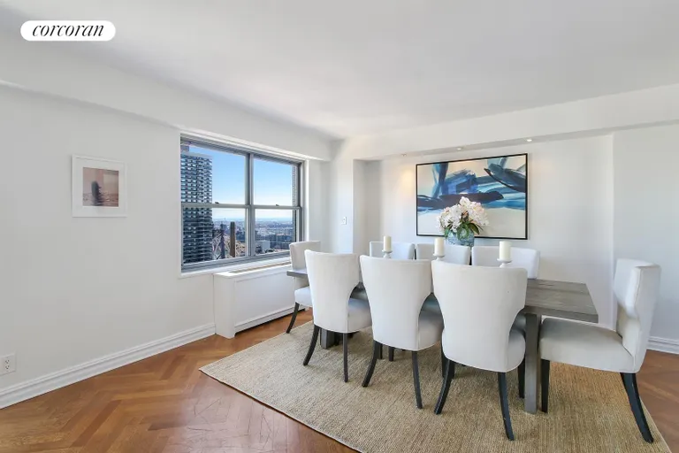 New York City Real Estate | View 400 East 56th Street, 36D | Spacious Dining Room L with Magnificent Views | View 3
