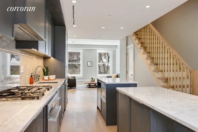 New York City Real Estate | View 215 Lafayette Avenue, C | Kitchen looking towards living room | View 3