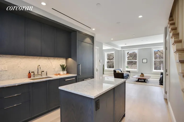 New York City Real Estate | View 215 Lafayette Avenue, C | Kitchen with double island | View 2