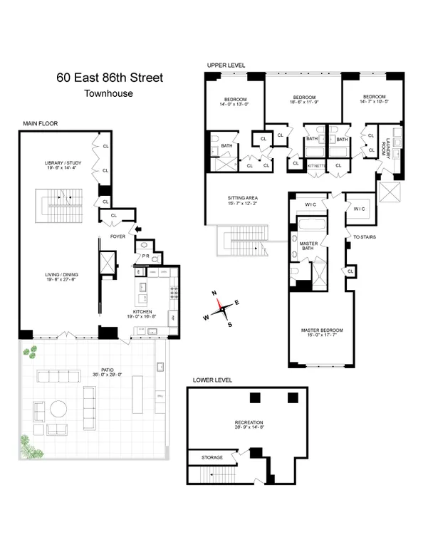 60 East 86th Street, T/H | floorplan | View 11