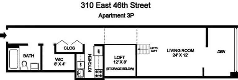 310 East 46th Street, 3P | floorplan | View 7