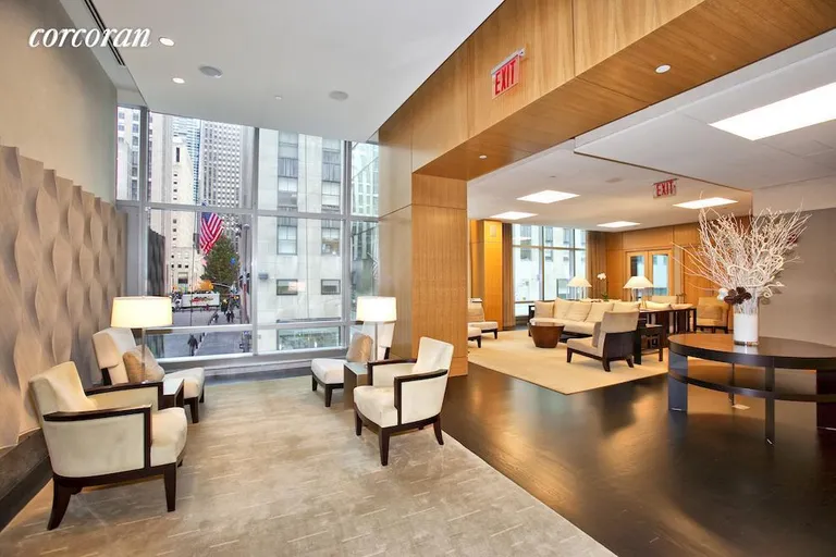 New York City Real Estate | View 18 West 48th Street, 21B | Resident's Lounge | View 8