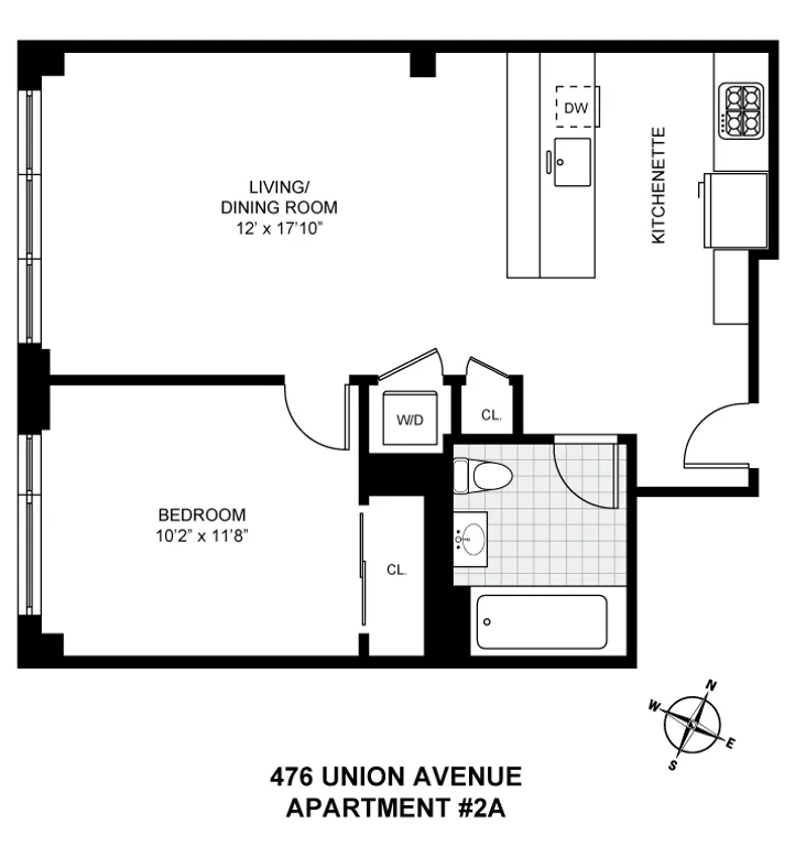 476 Union Avenue, 2A | floorplan | View 1