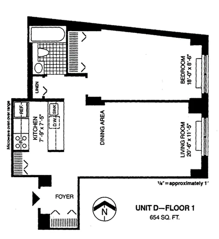 377 Rector Place, 1D | floorplan | View 10