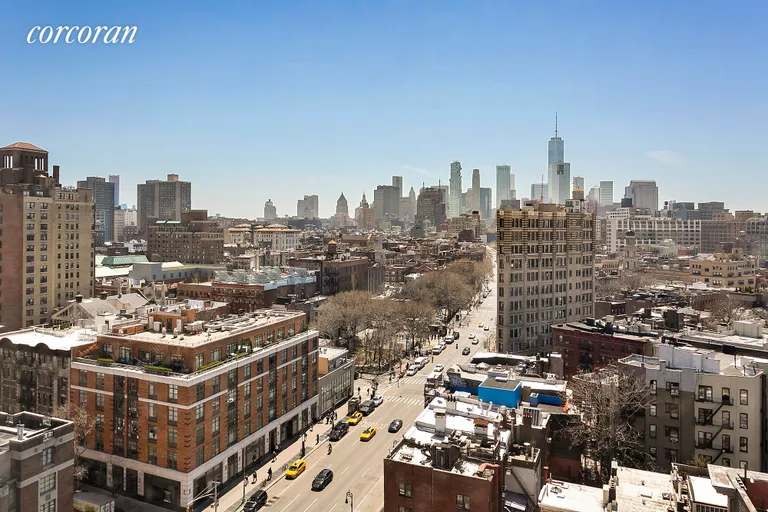 New York City Real Estate | View 136 Waverly Place, 16E | Views South from Living Room | View 3