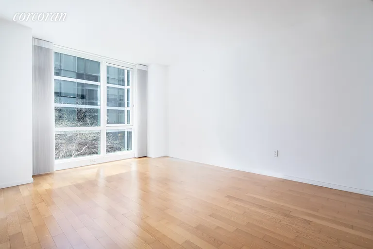 New York City Real Estate | View 200 Chambers Street, 3S | LIVING ROOM WITH BRIGHT COURTYARD VIEWS | View 2
