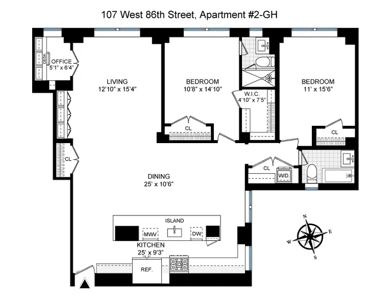 107 West 86th Street, 2GH | floorplan | View 7