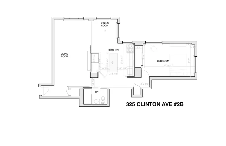 325 Clinton Avenue, 2B | floorplan | View 6