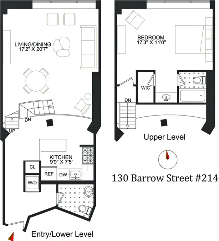 130 Barrow Street, 214 | floorplan | View 7