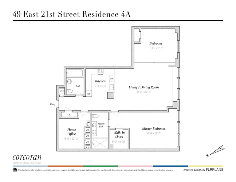 49 East 21st Street, 4A | floorplan | View 8