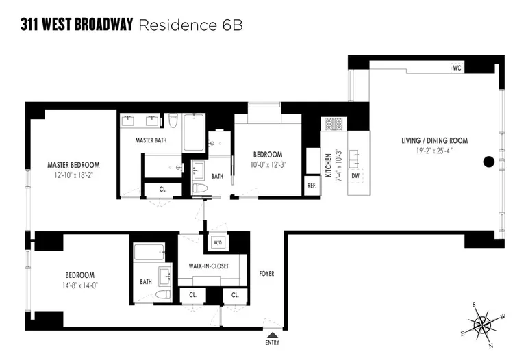 311 West Broadway, 6B | floorplan | View 8