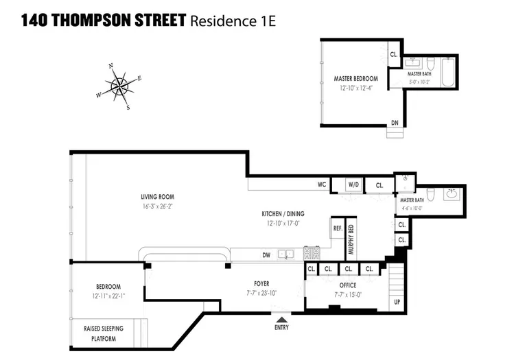140 Thompson Street, 1E | floorplan | View 10