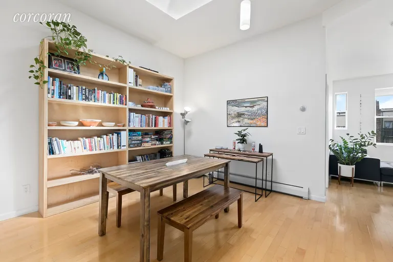 New York City Real Estate | View 226 Stanhope Street, 3A | Dining room with skylight | View 2