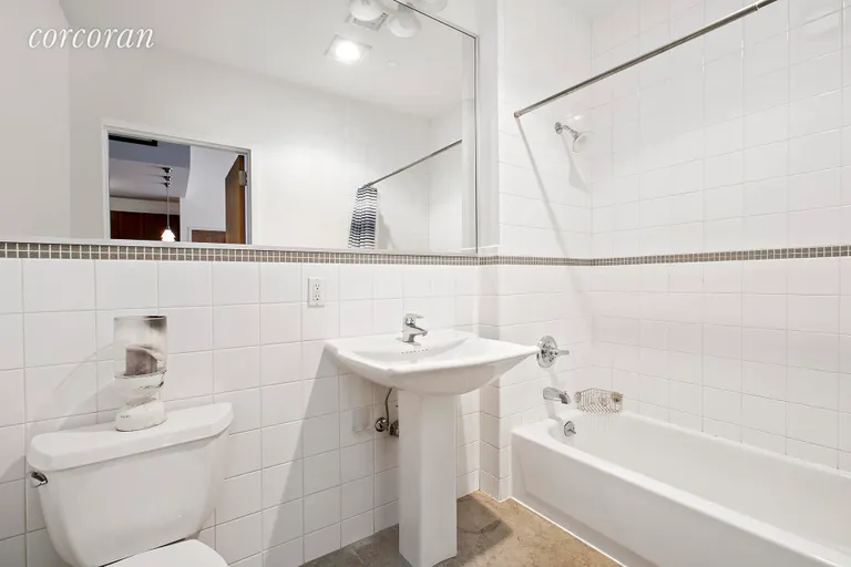 New York City Real Estate | View 138 Broadway, 2D | Classically tiled bathroom | View 7