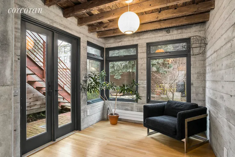 New York City Real Estate | View 44 Monroe Street | Peaceful garden room off the master suite | View 9