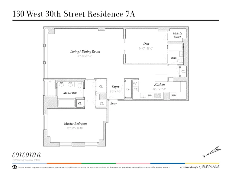 130 West 30th Street, 7A | floorplan | View 6