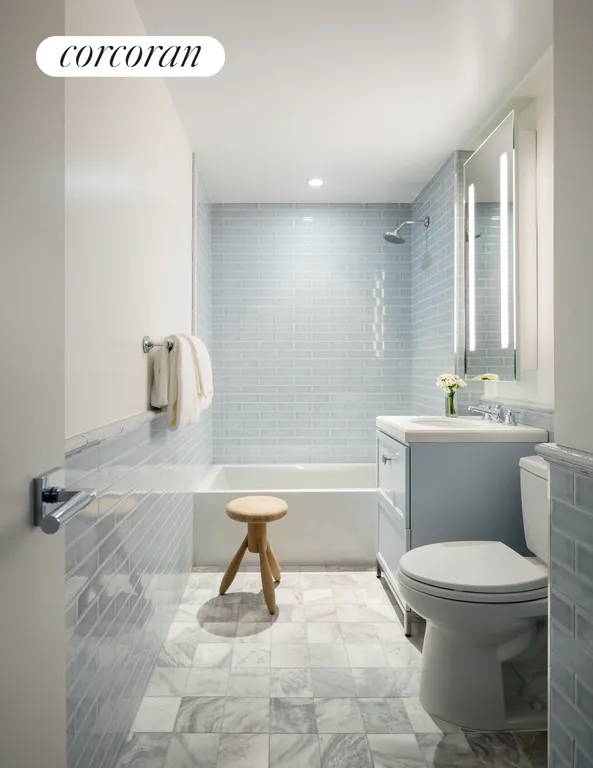 New York City Real Estate | View 389 East 89th Street, 8G | Second bathroom  | View 5