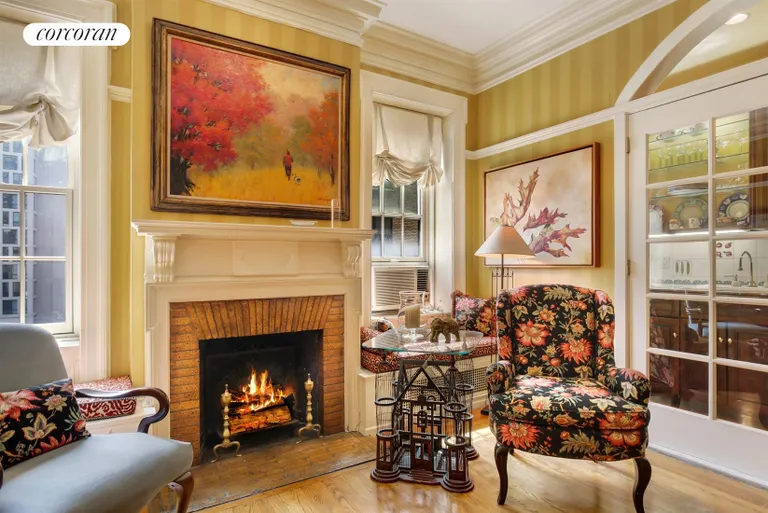 New York City Real Estate | View 1 Lexington Avenue, 9D | Wood-burning fireplace and two east-facing windows | View 5
