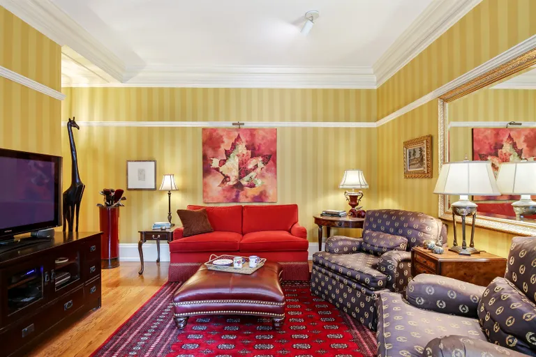 New York City Real Estate | View 1 Lexington Avenue, 9D | Dramatic living room with prewar details | View 2