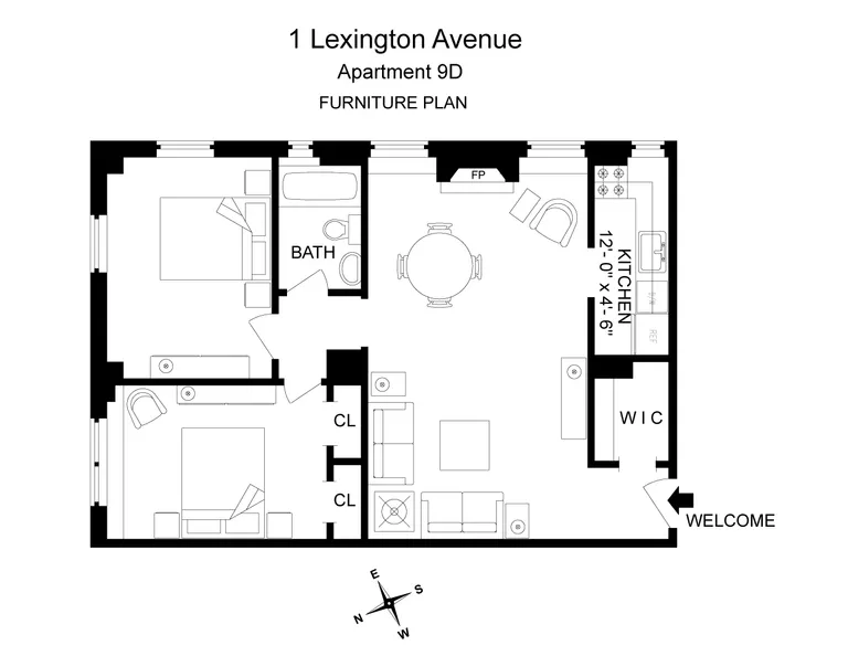 1 Lexington Avenue, 9D | floorplan | View 13