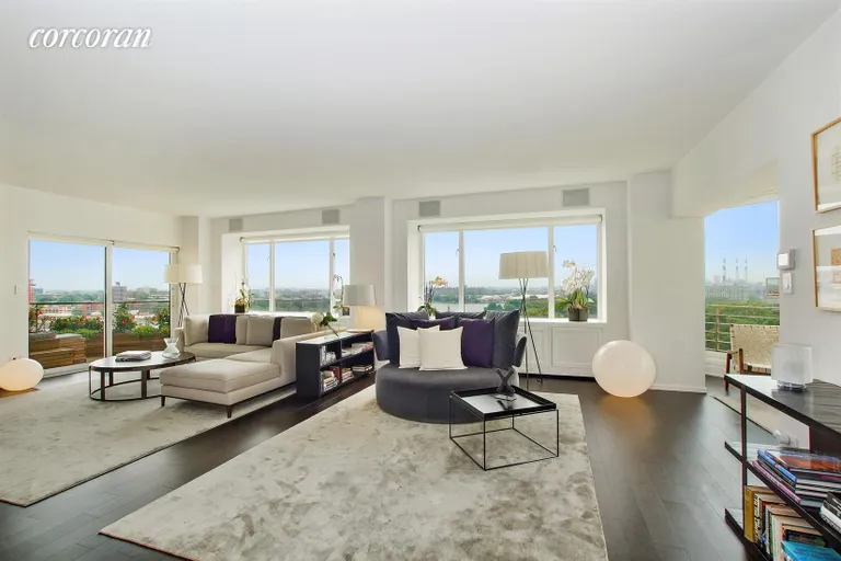 New York City Real Estate | View 200 East End Avenue, 15-J | Great Room w/ Terrace | View 3