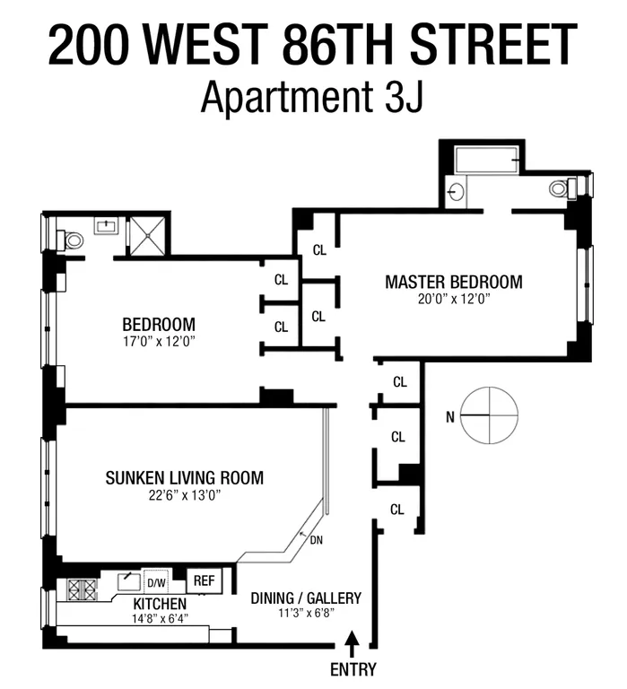 200 West 86th Street, 3J | floorplan | View 10