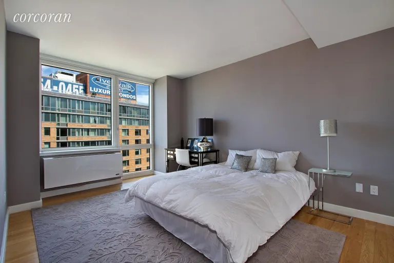 New York City Real Estate | View 415 Main Street, 15G | Master Bedroom | View 5